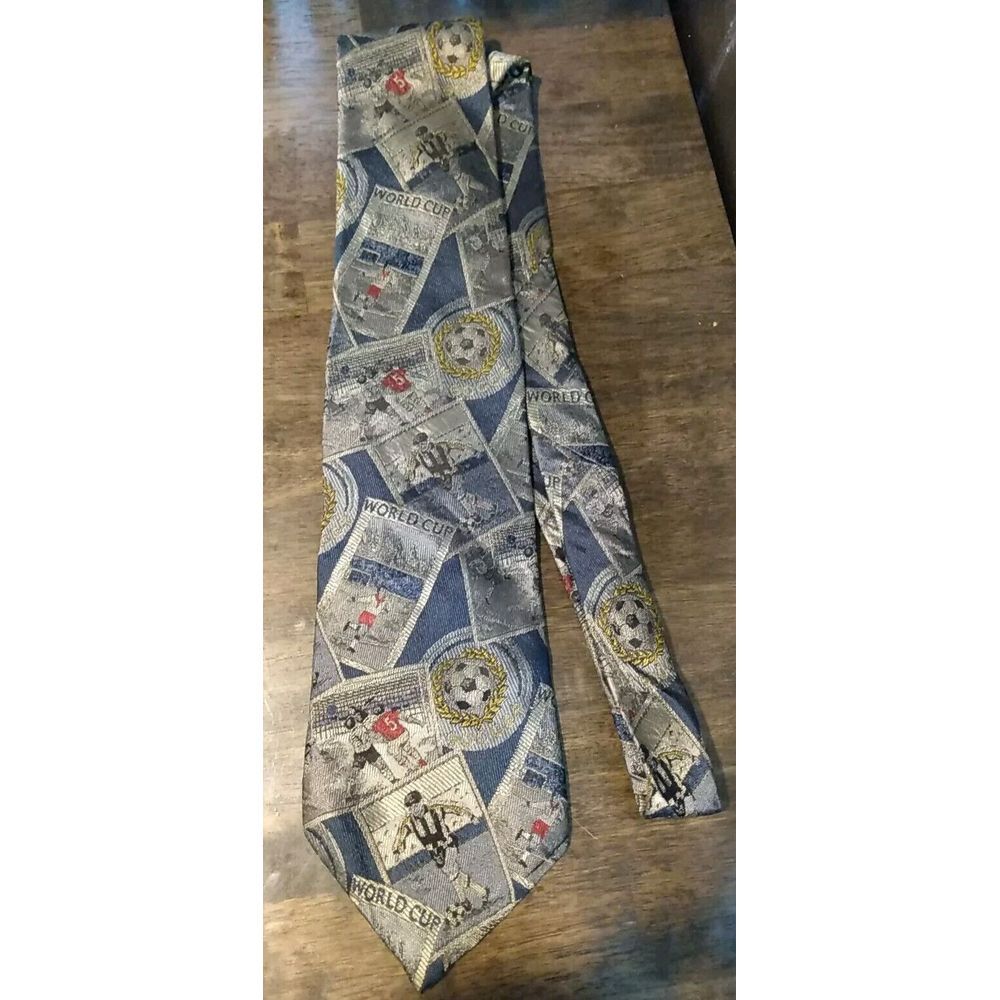 Jay Jacobs Men Silk World Cup Sports‎ Soccer Necktie